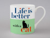 Life Sitting Cat Mug Green