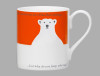 Silhouette Polar Bear Orange