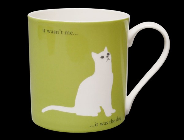 Silhouette Large Sitting Cat Green