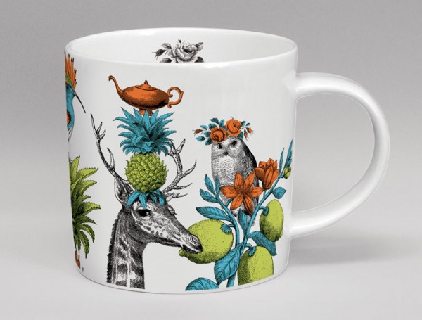 Menagerie Giraffe Bone China Mug White