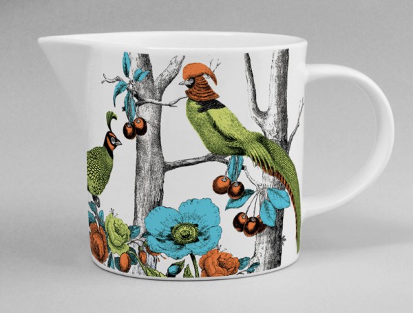 Menagerie Jug Birds White