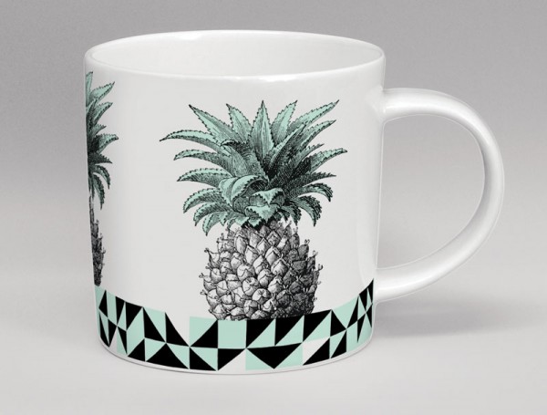 Hothouse Pineapple Mug Mint & White