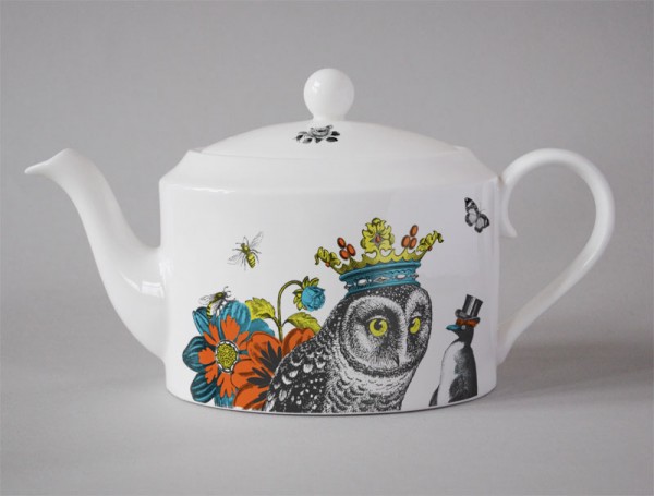 Menagerie Teapot Hoot White