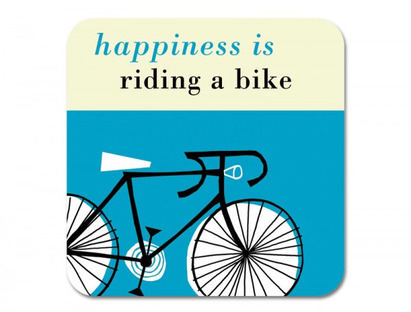 Happiness Bike Coaster Turquoise