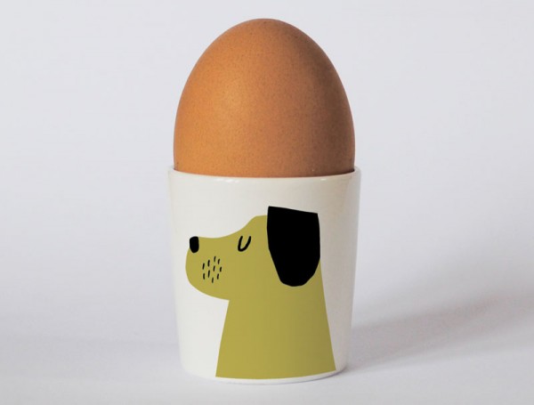 Happiness Dog Egg Cup Olive