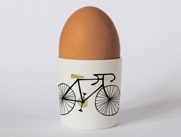 Happiness Bike Egg Cup Olive