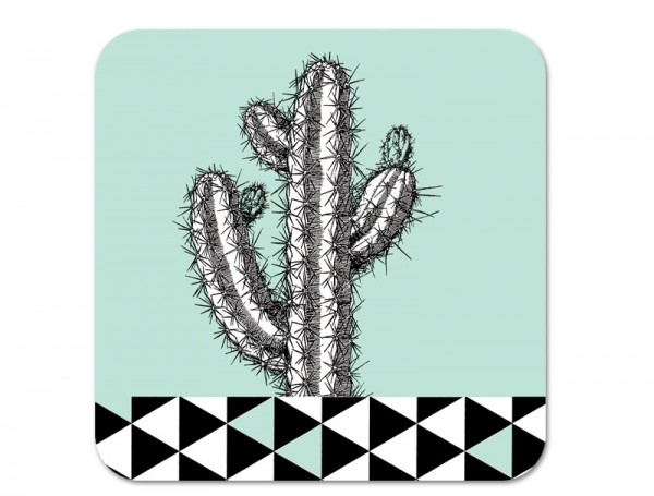 Hothouse Tall Cactus Coaster Mint