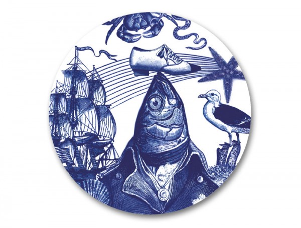 Cobaltic Sea - Shoe Fish Coaster