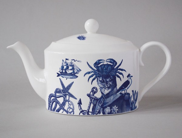 Cobaltic Sea Teapot - Captain Cat