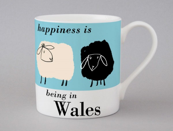 Country & Coast | Wales Mug | Sheep | Blue