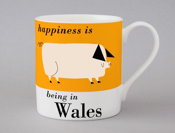Country & Coast | Wales Mug | Pig | Orange