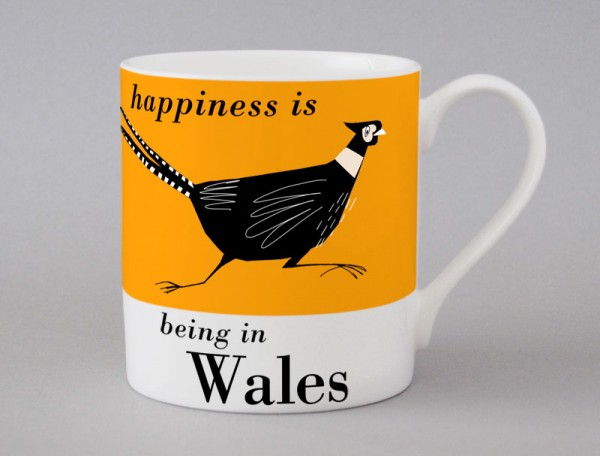 Country & Coast | Wales Mug | Pheasant | Orange