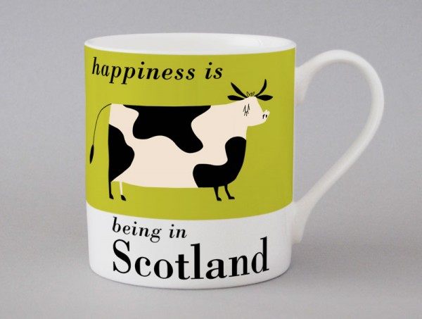 Country & Coast | Scotland Mug | Cow | Green