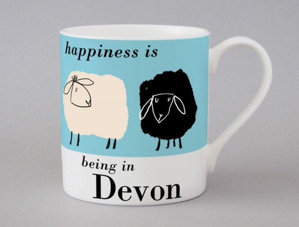 Country & Coast | Devon Mug | Sheep | Blue