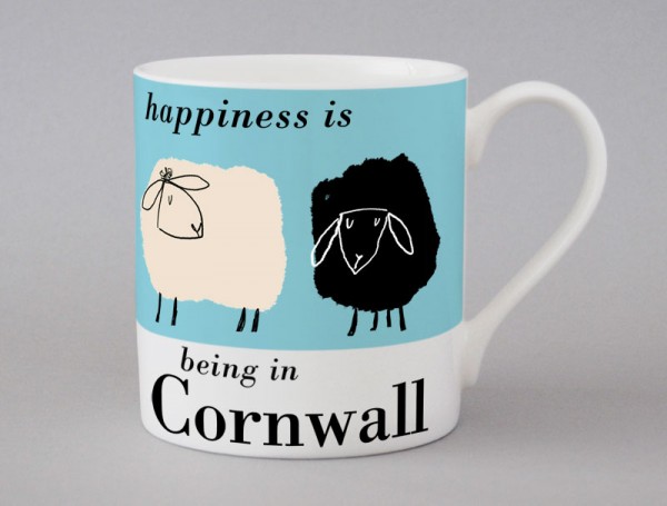 Country & Coast | Cornwall Mug | Sheep | Blue