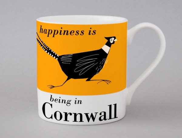 Country & Coast | Cornwall Mug | Pheasant | Orange