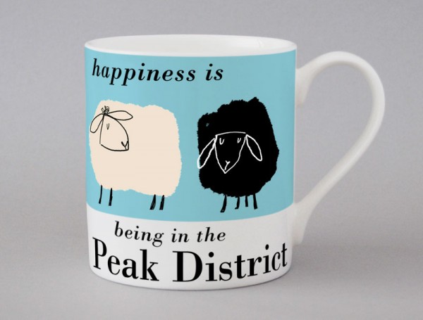 Country & Coast | Peak District Mug | Sheep | Blue