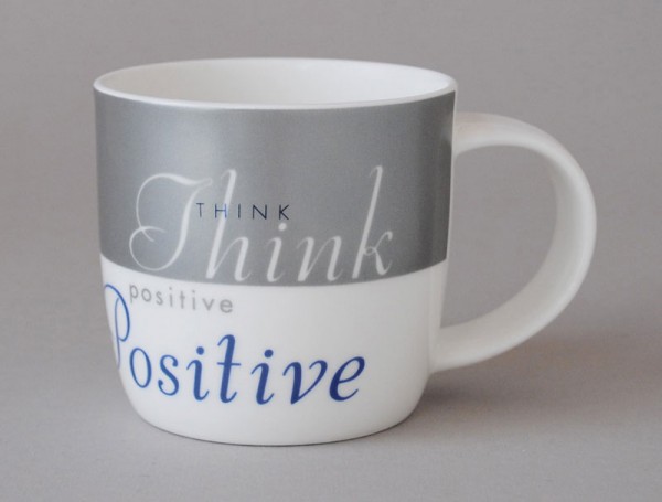Philosophy | Think Positive Mug | Grey