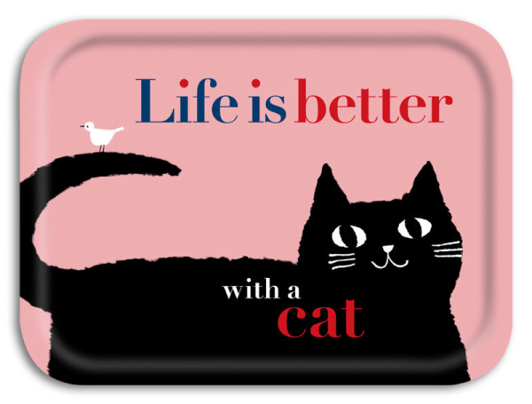 Life Big Cat Pink Small Tray