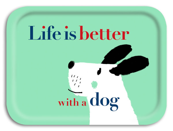 Life Big Dog Green Red Small Tray